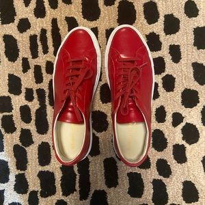 Common Projects red leather sneakers, size 39